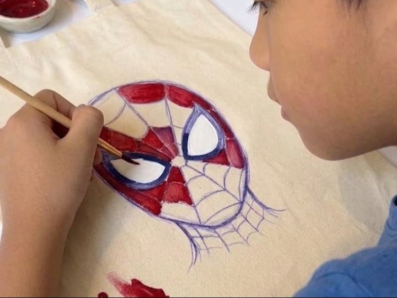 Spiderman Totebag Painting