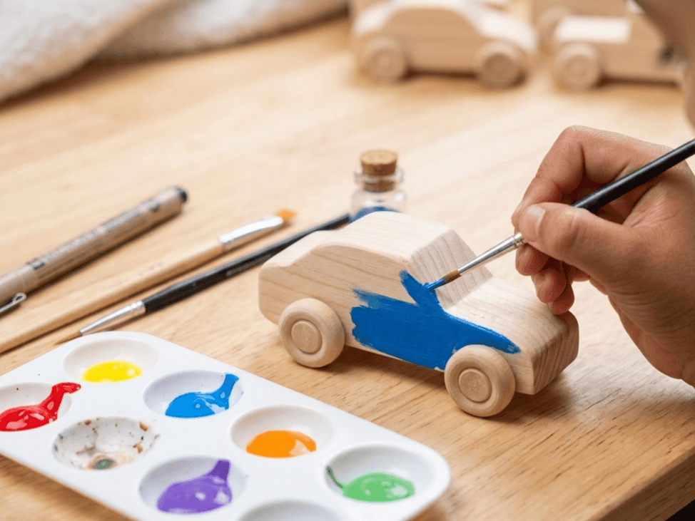 Wooden Car Painting